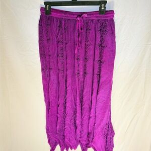 Advance Purple Embroidered Skirt
